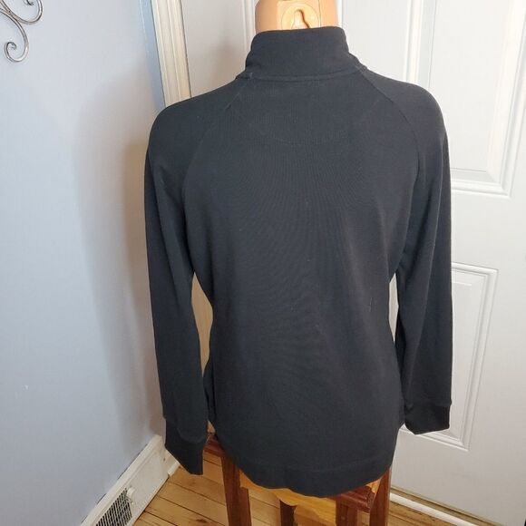 Soma black fullzip stretchy casual sweater M - Picture 4 of 9
